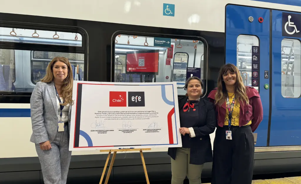 Chile se sube al tren: nueva alianza lleva la identidad del país a miles de pasajeros