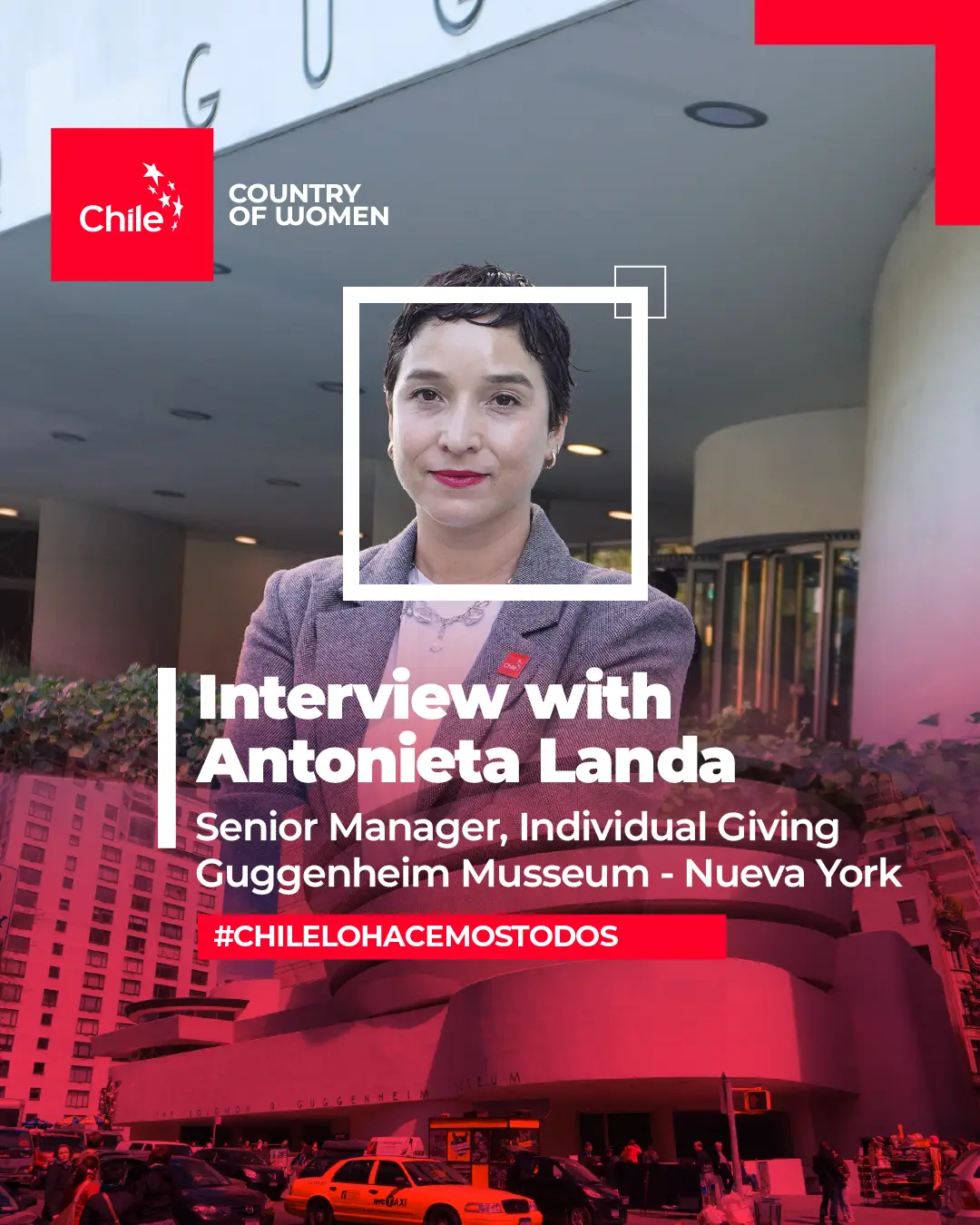 Banner: Chile, We're All In It Together – Antonieta Landa (Spanish)